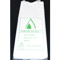 Clear 50um Plastic Bags 915mm x 710mm Pack/100 Gst Included