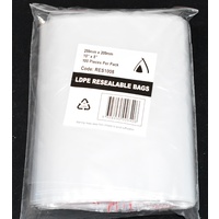 Resealable Bag 255mm x 205mm Pack/100 Gst Included