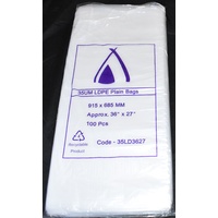 Clear 35um Plastic Bags 915mm x 685mm Pack/100 Gst Included