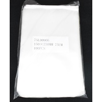 75um Plain Plastic Bags 230mm x 150mm Pack/100 Gst Included