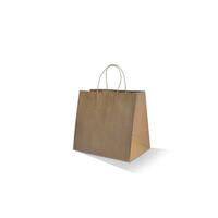 Brown Paper Takeaway Carry Bags With Handles 350mmx320mmx220mm Carton/250 Gst Included