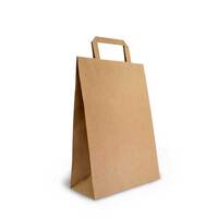 All Purpose Brown Paper Carry Bags With Flat Handles 305mmx220mmx90mm Carton/250 Gst Included