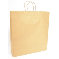 Brown Paper Carry Bags With Handles 500mmx450mm+160mm Pack/100
