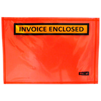 Adhesive Doculopes Invoice Enclosed 115MM X 165MM Pack/100 Price Includes Gst