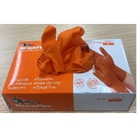 Extra Large Orange Nitrile Disposable Gloves Ctn/50