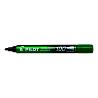 Pilot 100 Permanent Marker Bullet Tip Green Carton/12