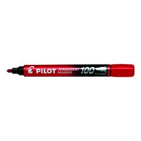 Pilot 100 Permanent Marker Red Bullet Tip