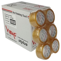 Vibac PP30 Clear Natural Rubber Packaging Tape 48mm x 75m Carton Of 36 Rolls Gst Included