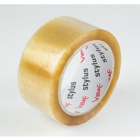 Vibac PP30 Clear Natural Rubber Packaging Tape 48mm x 75m Pack/6 Rolls 