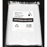 Resealable Bag 405mm x 305mm Pack/100 Gst Included