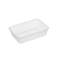 500ML Rectangular Takeaway Containers With Lids Pack/50