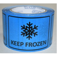 Adhesive Labels - Keep Frozen - 100mm x 72mm Roll/500 Gst Included