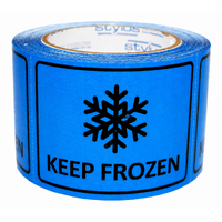 Adhesive Labels - Keep Frozen - 100mm x 72mm Roll/500 Gst Included