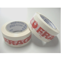 Fragile Tape Red On White 48mm x 66m (1 Roll) Price Includes Gst
