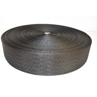 Black H/Duty 75mm x 100m Polyester  Webbing Gst Included